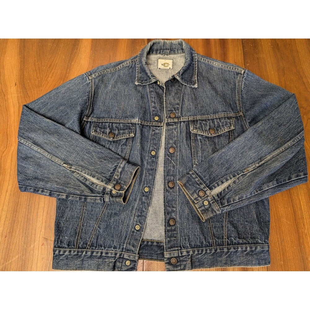 VTG H Bar C California Ranchwear Western Medium Denim Trucker Jacket BC-1 Snap